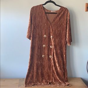 Textured velvet dress